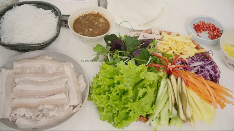 Pork Belly Wraps In Rice Paper